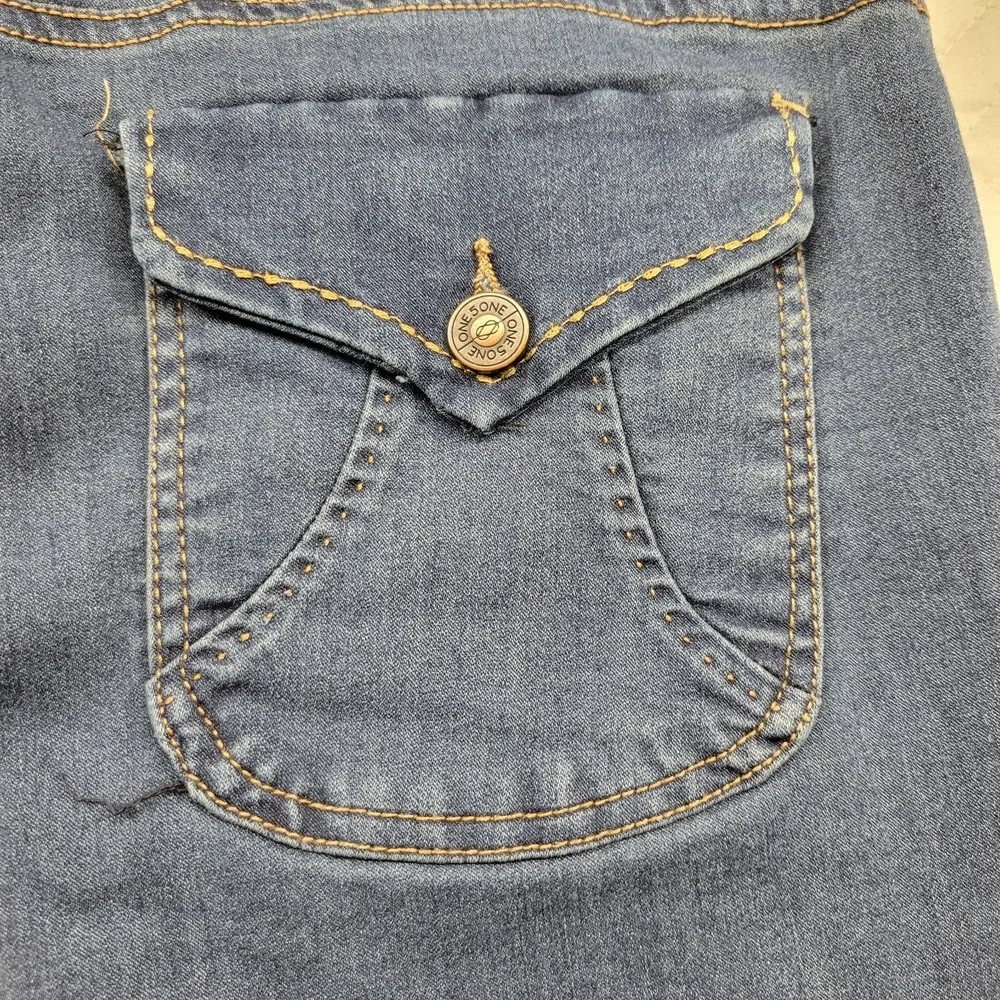 One 5 One Bootcut blue jeans size 12 w/ adj waist